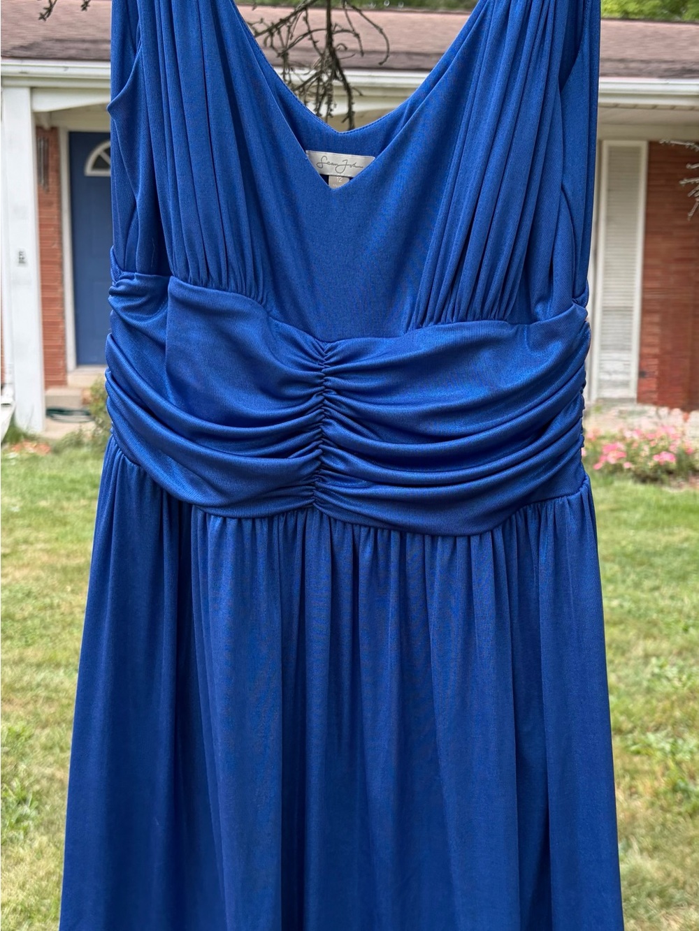 Sean John Royal Blue Ruched Mini Dress